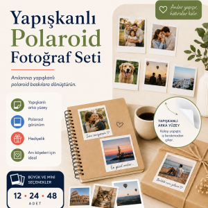 Yapışkanlı Polaroid Görünümlü Fotoğraf Seti